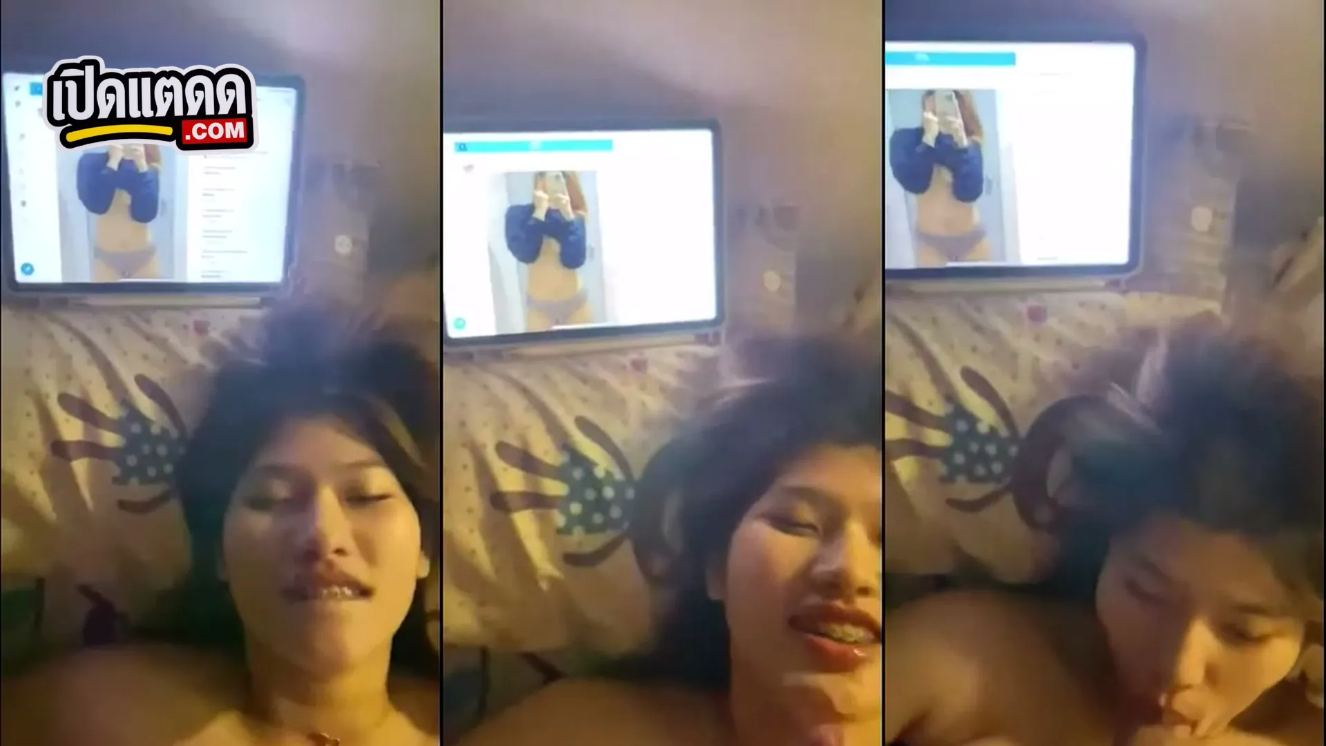 คลิปหลุดทางบ้าน สาวหน้าหมวย เปิดคลิปตัวเองโดนเย็ดไปด้วย เย็ดจริงไปด้วย 2