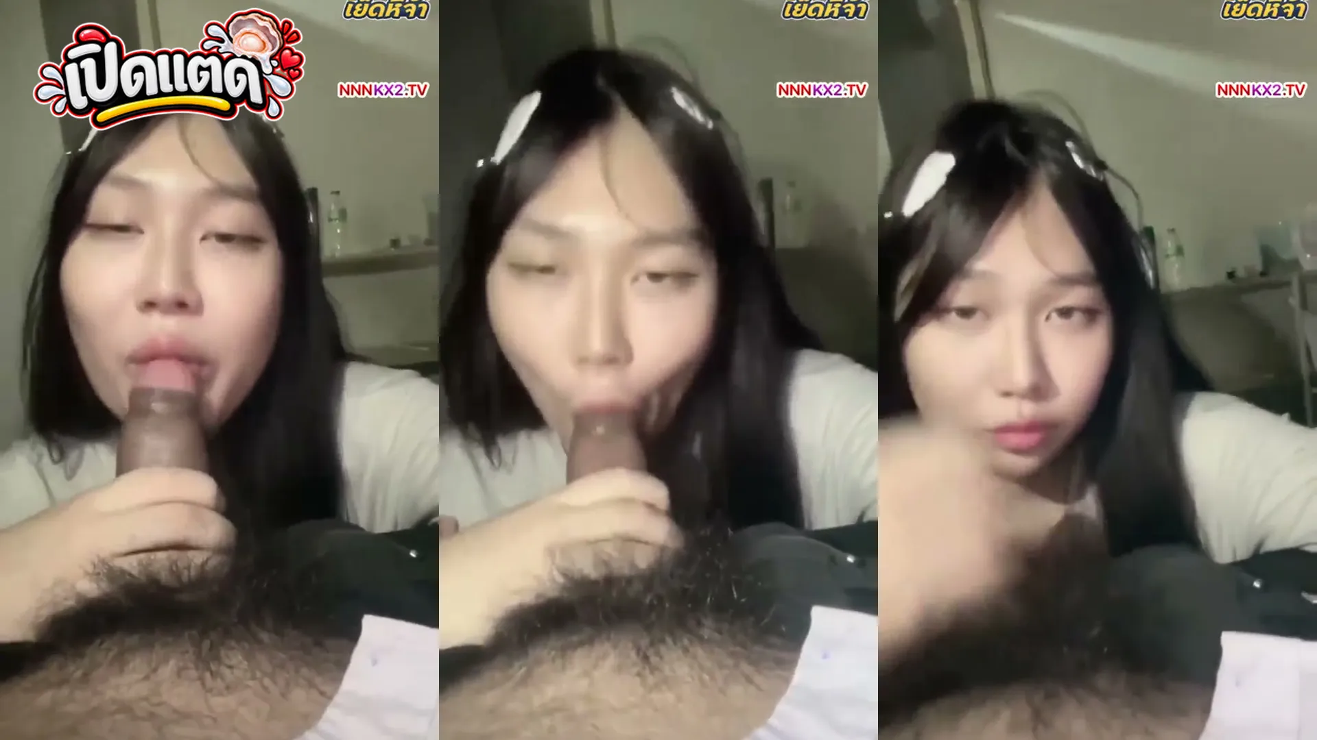 คลิปหลุดมาใหม่ สาวสวยหน้าใสร้อนเงิน รับงานอมควยโม๊คให้เสี่ยหื่นแลก iPhone 17